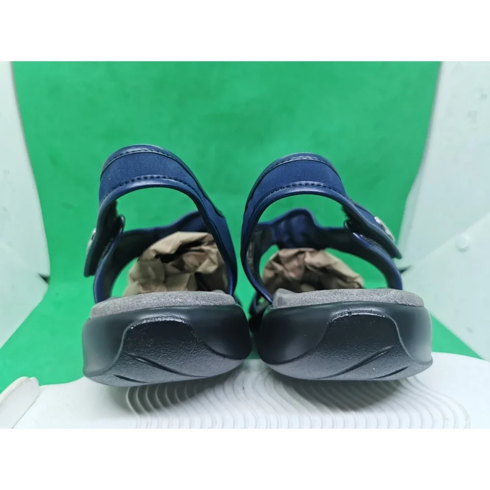 SAS Harmony Heel Strap Sandals Women's Size 10 M Navy Comfort Support Adjustable